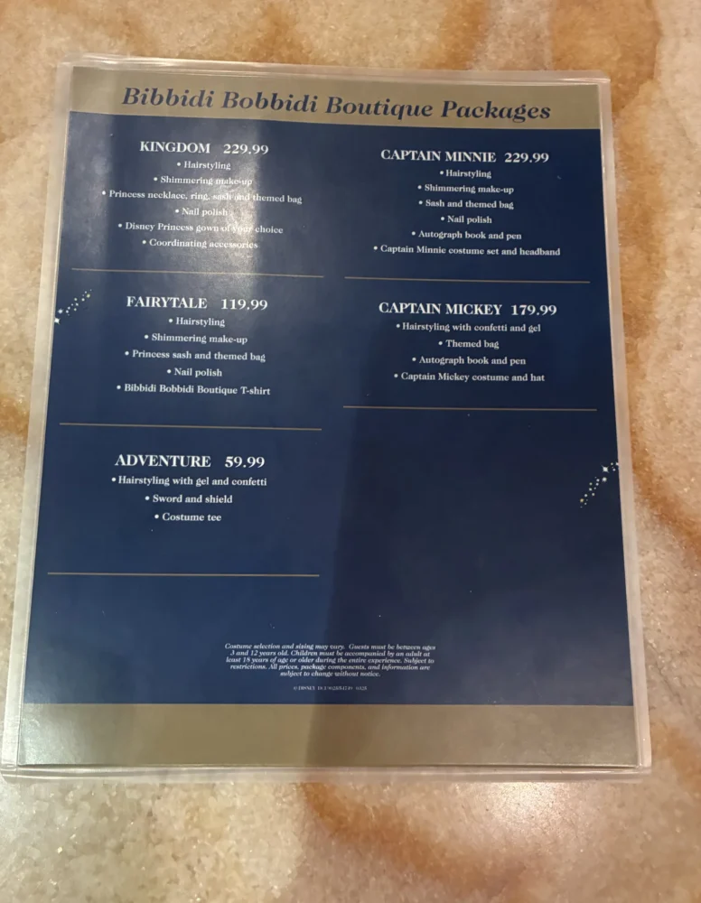 ビビディ・バビディ・ブティックのパッケージ料金一覧｜KINGDOM、FAIRYTALE、ADVENTUREなど5つのコース